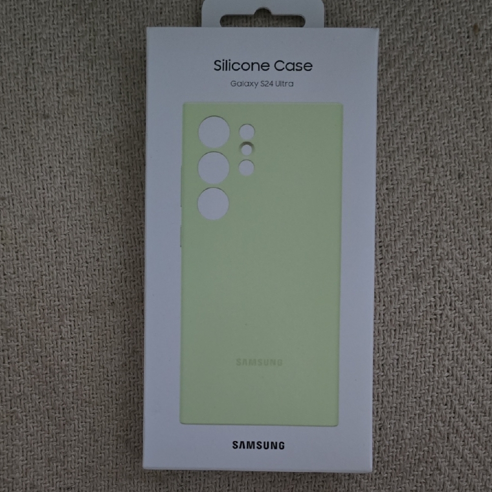 Samsung Silicone Case for Galaxy S24 Ultra - Light Green